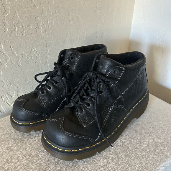 SOLD - Dr Martens Vintage Platform Daisy Oxford Shoes Y2k Leather 12283 - Picture 2 of 12